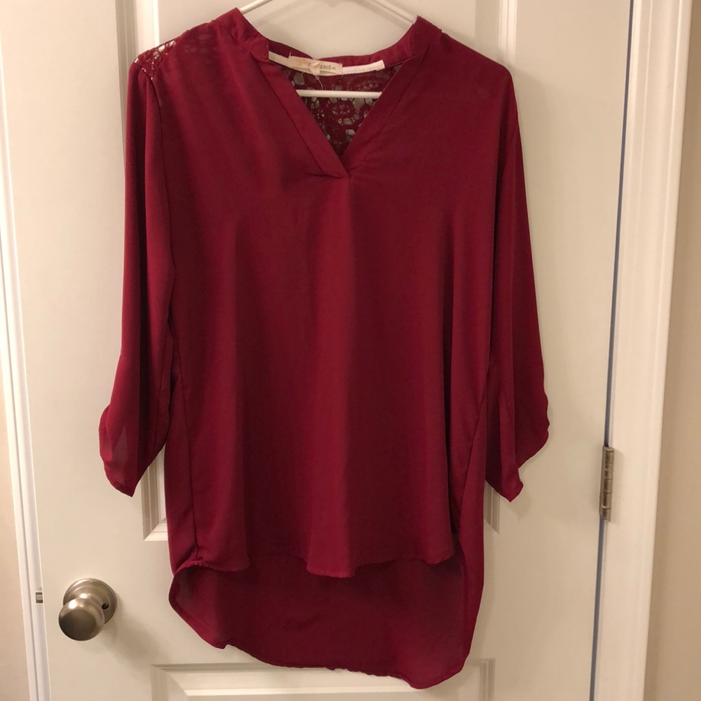 High Low Sheer Blouse